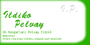 ildiko pelvay business card