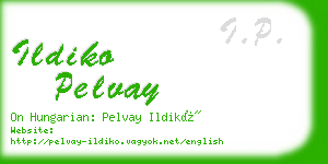 ildiko pelvay business card